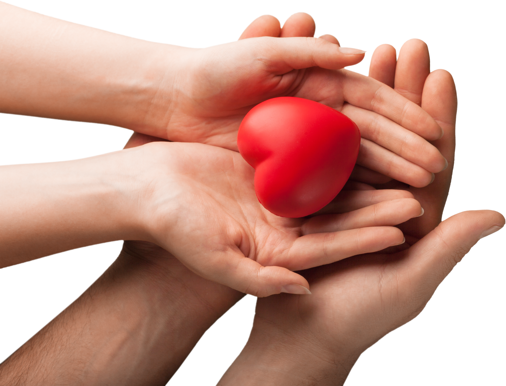 Man and Woman Holding Red Heart